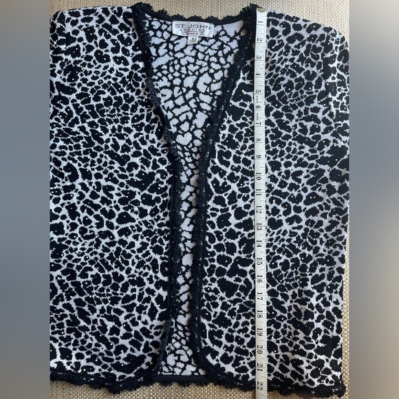 Vintage St. John Evening by Marie Gray leopard print knit cardigan and skirt - Picture 6 of 12